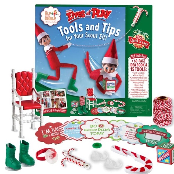 Christmas Elf Custom Tool Belt /& lights Lot Props New For On The Shelf Pink